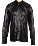 Michael Jackson Owned & Worn Dries Van Noten Shimmery Black Long-Sleeved Shirt