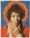 Jimi Hendrix Experience Incredible Band Signed Original Mike Berkovsky Historic "Rave" Color Magazine Photo (REAL)