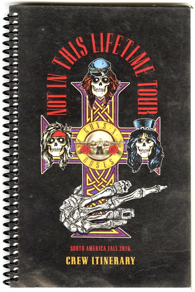 Guns N Roses "Not In This Lifetime" Original Concert Tour Used  Itinerary