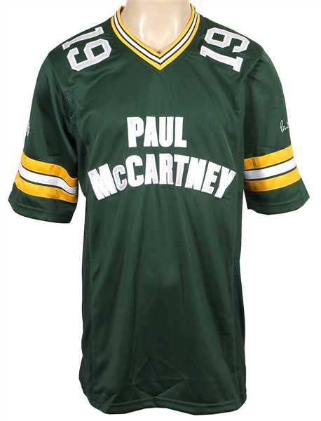 Paul McCartney Custom Made Green Bay Packers Jersey Made for Paul McCartney