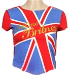 Britney Spears Owned & Worn Custom Call Me Britney Union Jack Top