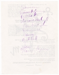 Prince Handwritten Working Setlist for Wedding Reception 1996 (REAL)