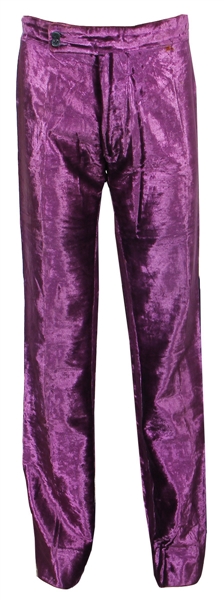 Led Zeppelin Jimmy Page Owned And Worn Velvet Trousers from November 2nd 1969 Concert