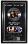 Whitney Houston "The Bodyguard" Original Oversized RIAA Platinum Album Award Display for 18 Million Sold 