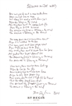 Bob Dylan Handwritten Lyrics for “Blowin in the Wind” (Jeff Rosen)