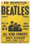 The Beatles Only Known Original Oversized 1966 Shea Stadium Concert Poster 