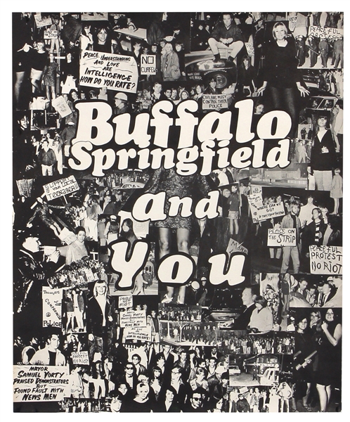 Buffalo Springfield Incredibly Rare December 1966 “Buffalo Springfield and You” Poster