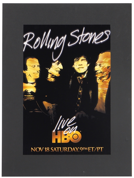 The Rolling Stones Incredibly Rare 2002 HBO Concert Poster (One-of-a-kind)