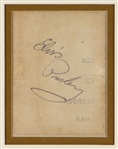 Elvis Presley Framed Signed Vintage Cut (JSA & REAL)