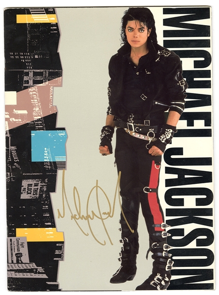 Michael Jackson Signed 1988 "BAD" Tour Program (REAL)
