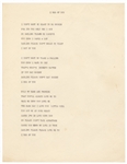 Elvis Presley Are You Lonesome Tonight Handwritten Lyrics, Hand-Annotated Song List, Personally Owned Song Lyrics