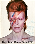 David Bowie Vintage Signed 1973 Tour Program (David Bowie Autographs)