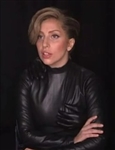 Lady Gaga Japanese TV Interview Worn Custom Long Black Sculpted Hand on Breast Dress (Photo-Matched)
