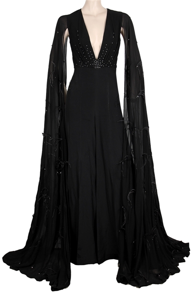 Avril Lavigne "Tonight Show Starring Jimmy Fallon" Worn Custom Black Gown (Photo-Matched)