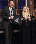 Avril Lavigne Tonight Show Starring Jimmy Fallon Worn Custom Black Gown (Photo-Matched)