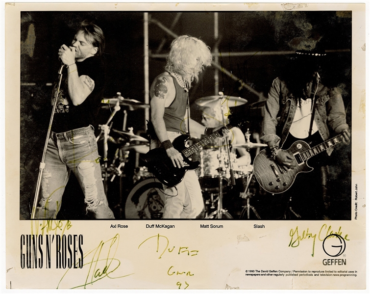 Guns N Roses Vintage Signed Photograph 