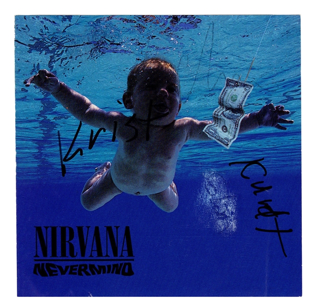 Nirvana Band Signed "Nevermind" CD Cover (REAL)