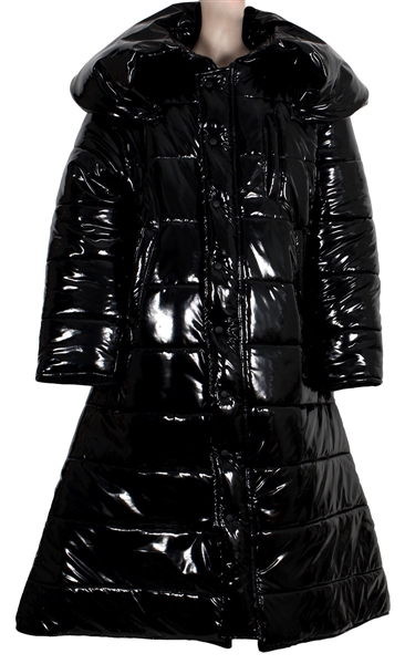 Nicki Minaj B James Custom Black Puffer Coat Worn in Ariana Grande "The Light is Coming" Music Video