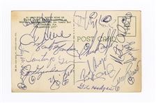 1971 NY Mets & St Louis Cardinals Signed Spring Training Postcard JSA LOA
