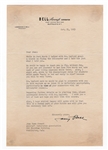 Larry Bell Signed Letter With Photograph (Bell Aircraft)