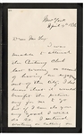 1886 Frederick Dent Grant Handwritten Signed Letter Re His Father U. S. Grant Painted Portrait (JSA)