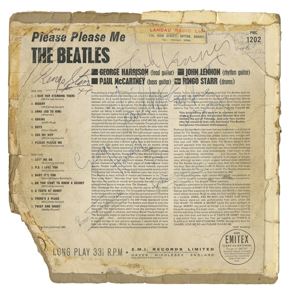 The Beatles 1963 Autographed "Please Please Me" Album (Tracks UK & Caiazzo Guaranteed)