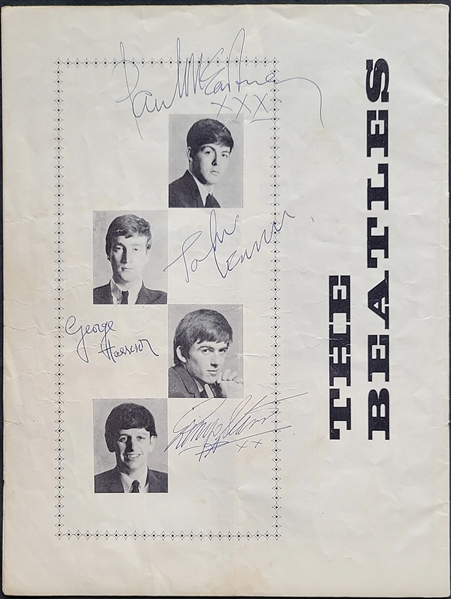 The Beatles Signed 1963 Concert Program (Caiazzo & REAL)