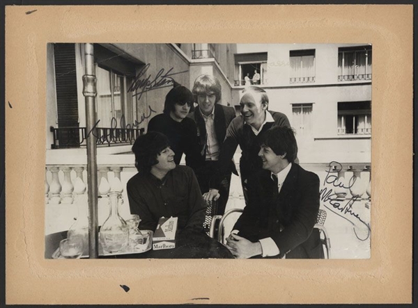 The Beatles Signed One-Of-A-Kind Original Candid Photograph With DJ Chris Denning (Caiazzo)