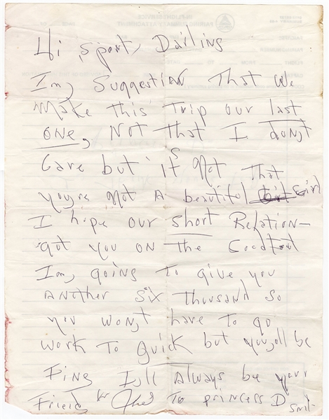 James Brown Handwritten Signed Letter (REAL)