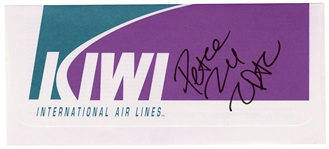 Tupac Shakur Signed “Kiwi International Airlines” Pamphlet (JSA)