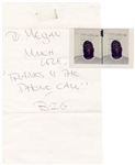 The Notorious B.I.G. (Biggie Smalls) Original Mugshot Photograph with Handwritten & Signed Note from Jail (JSA)