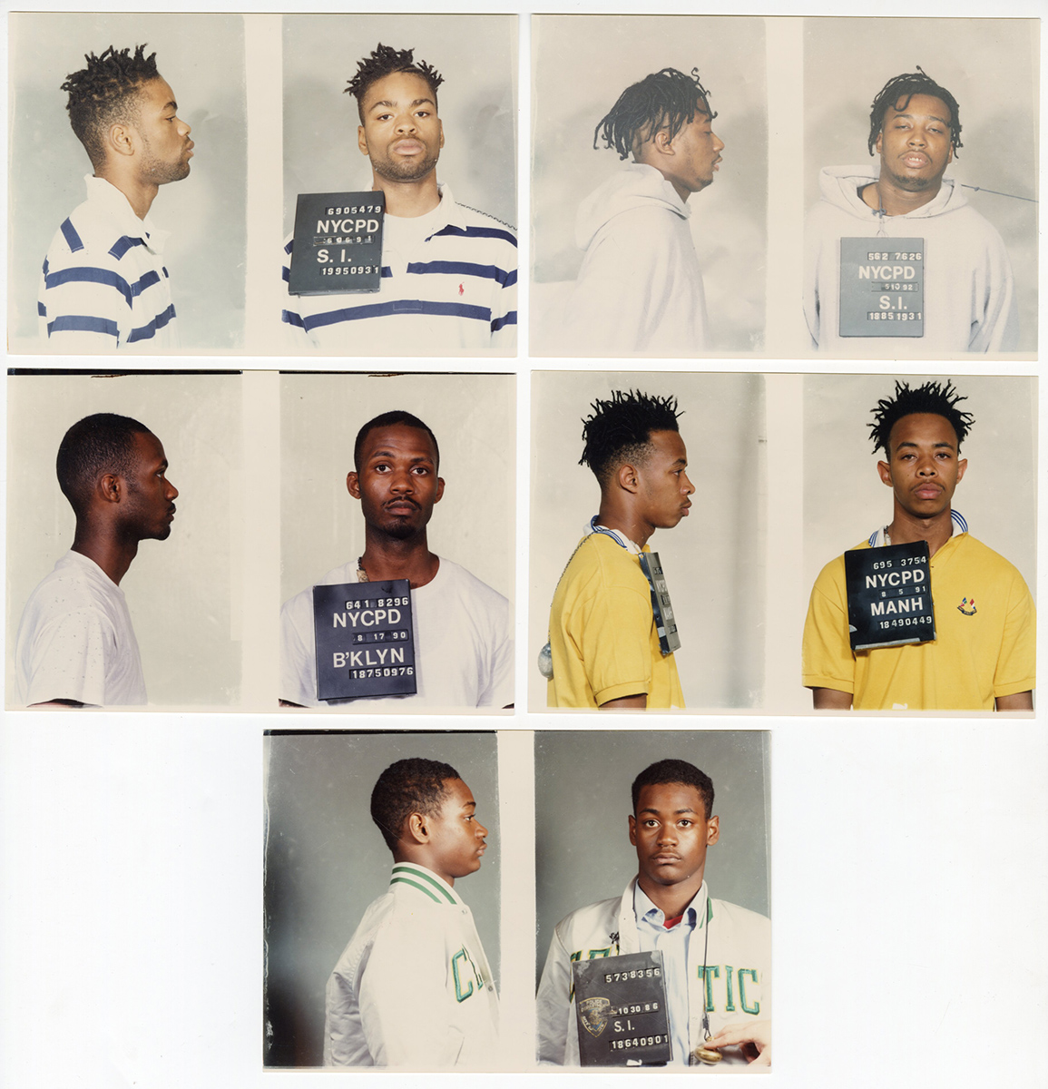 Lot Detail - Wu-Tang Clan (5) Set of Original Mugshot Photographs