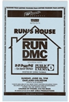 Run-D.M.C. Vintage Concert Poster from Oakland Coliseum Arena, Jun 26, 1988 at Wolfgangs