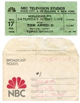Tupac Shakur’s Personal 2/17/1996 Iconic SNL Performance Envelope and Ticket Given to Tupac to Enter the Venue!