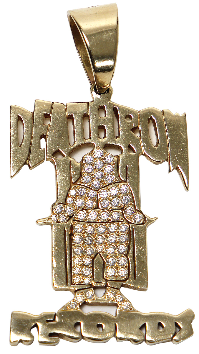 Lot Detail - Death Row Records 14KT Gold & Diamond Pendant