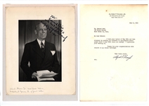 Alfred P. Sloan Jr. Signed Photograph & Letter (Fmr President & CEO General Motors)