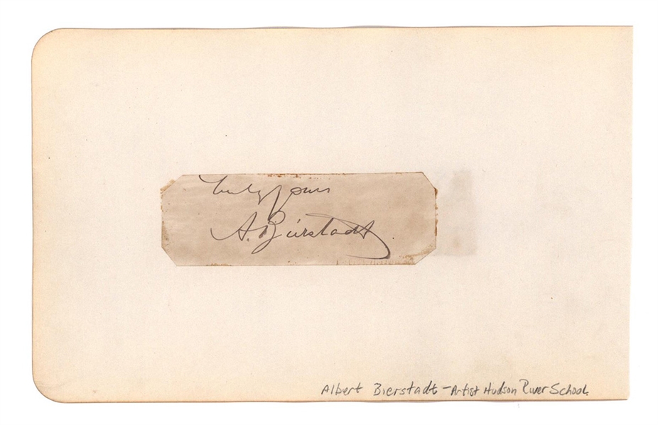 Lot Detail - Historic Artists Frederick Church Letter & Albert ...