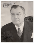 Robert H Jackson Signed Photograph (WWII Prosecutor, Associate Justice US Supreme Court)