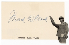 General Mark W. Clark Signed First Day Cover (Beckett)