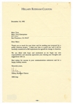 Hillary Clinton Typed Signed Letter (Beckett)