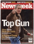George W. Bush Signed Top Gun Newsweek Magazine