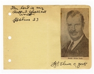 Alvin C. York “Sergeant York” Signed Cut with Inscription