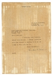 Herbert Hoover Typed Signed Letter