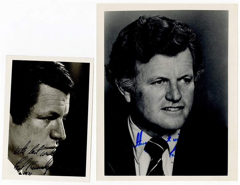 Lot of 2 Ted Kennedy Signed Photographs