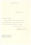 Woodrow Wilson Signed Typed Letter 1913 (JSA)