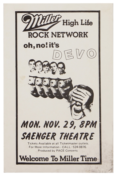 Devo Original Vintage Concert Poster