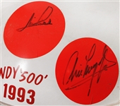 Mario Andretti and Arie Luyendyk Signed INDY 500 1993 Race Helmet 