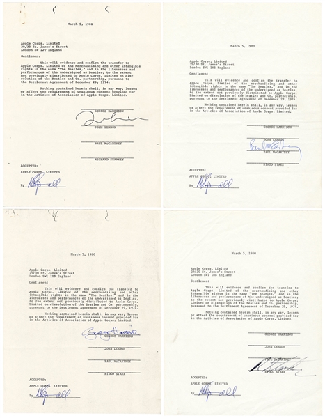 The Beatles Signed 1980 Break-Up Contracts (Caiazzo)