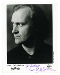 Phil Collins 1980s Autographed Genesis Virgin Records Promotional Photograph