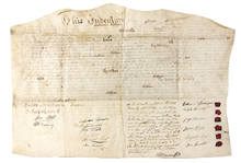 1700’s Land Grant Document Signed With Seals